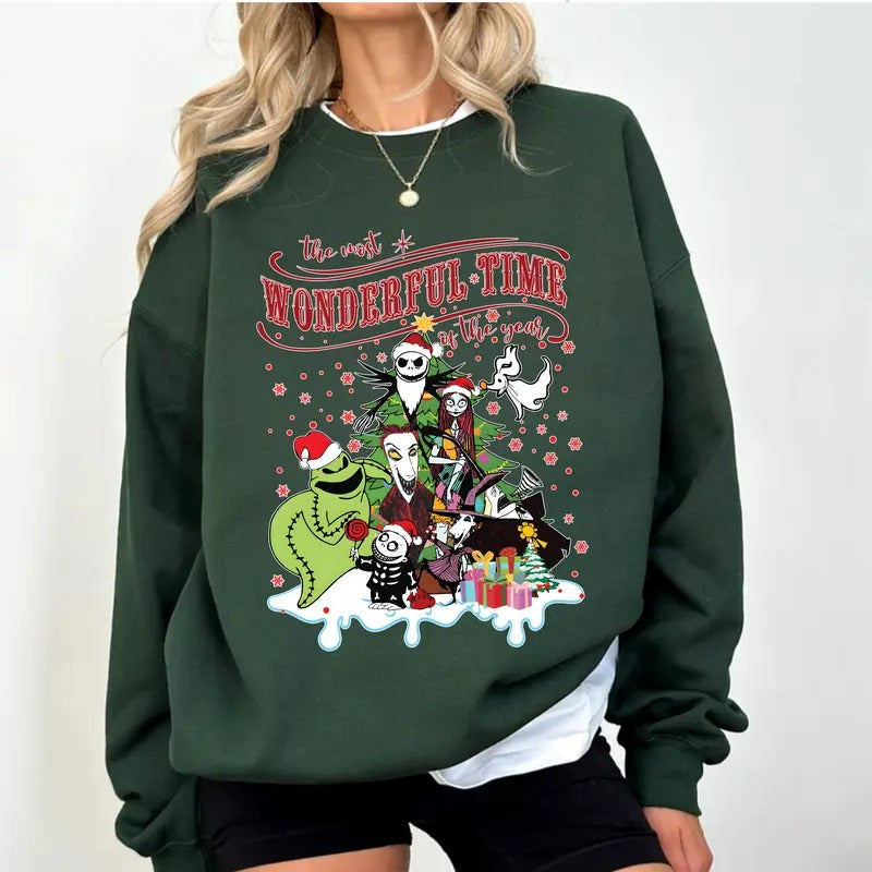 The Most Wonderful Time Of The Year Sweatshirt Shirt Hoodie, Christmas Nightmare Shirt, Merry Christmas Sweatshirt, Xmas...