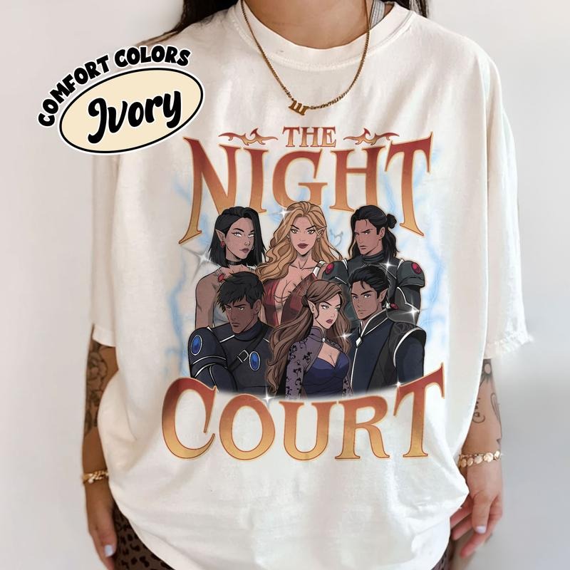 The Night Court FanArt Comfort Colors Shirt, The Inner Circle ACOTAR Band T Shirt, City Of Starlight, SJM Inspired...