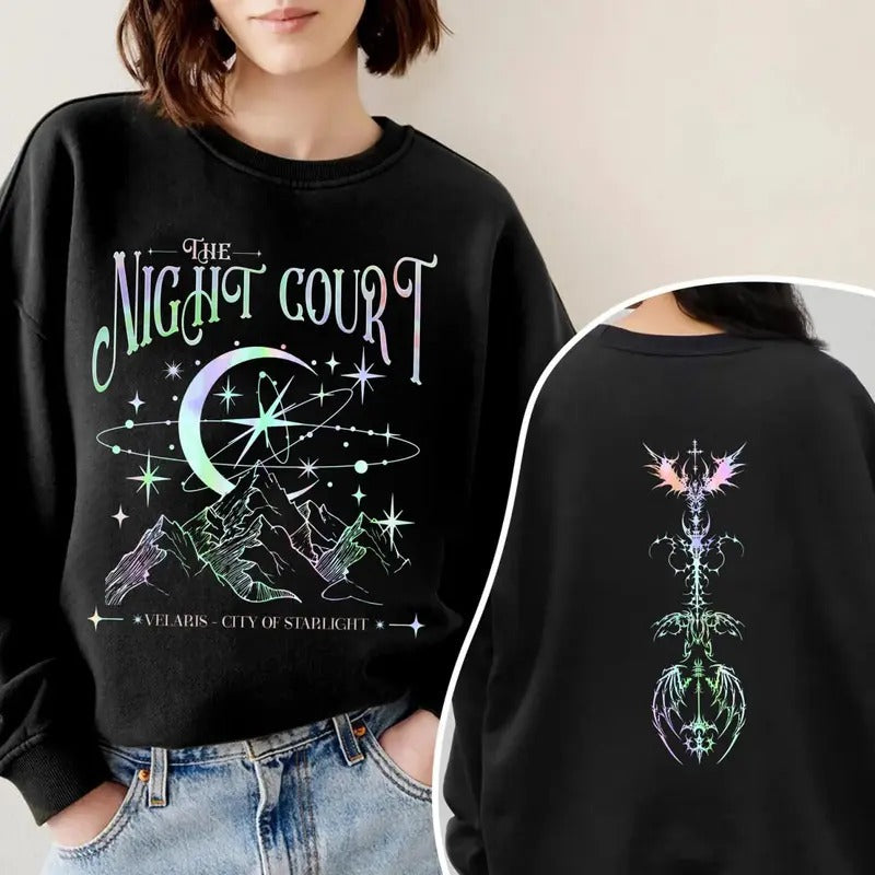 The Night Court Velaris T-Shirt, The Night Court Sweatshirt, City Of Starlight Tee Shirt, Starlight Acotar Tee, Velaris...