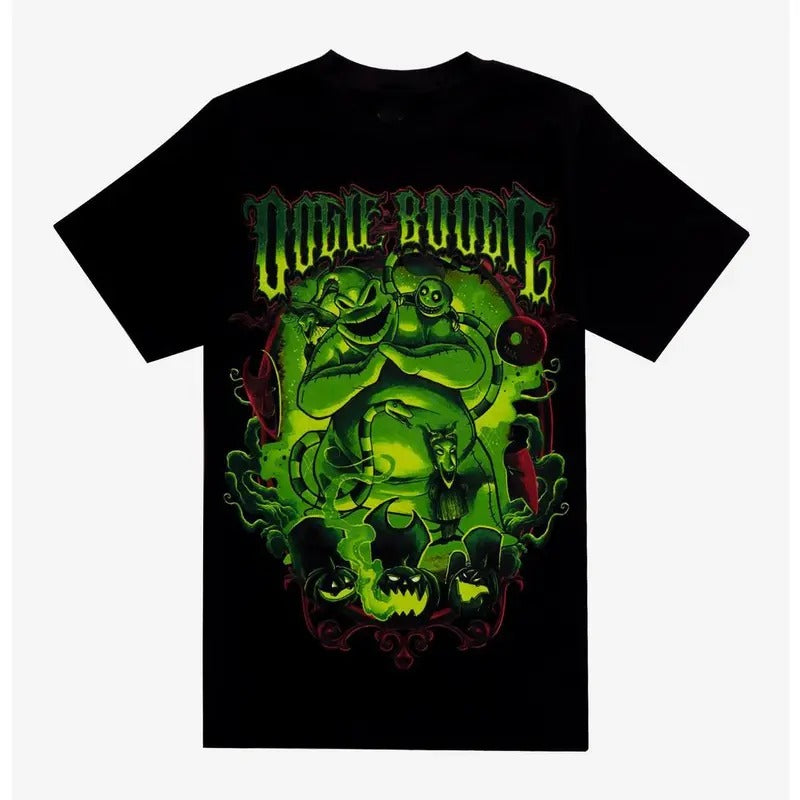 The Nightmare Before Christmas Oogie Boogie Boxy Fit T-Shirt Casual Classic Hoodie, Sweatshirt | HypeCrazeTee.com