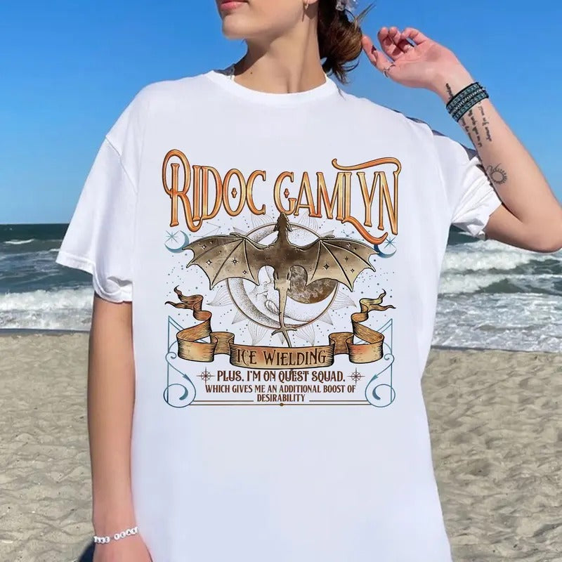 The Quest Squad Onyx Storm Shirt For Fan, Ridoc Gamlyn Fourth Wing Series T Shirt, Dragon Rider Hoodie, Gift For Book...