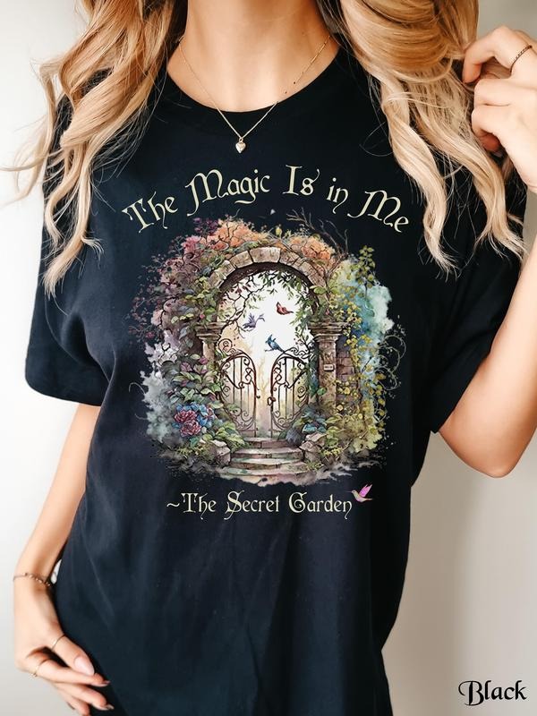 The Secret Garden, The Magic is in Me, Secret Garden Tshirt, Vintage Cottagecore T-Shirt, Frances Hodges Burnett,...