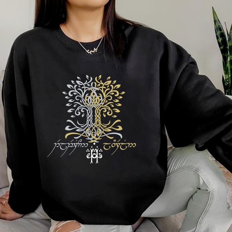 Silmarillion Trees Valinor Lord Ring Fantasic Book Reading Book Lovers Shirt Bookish Shirt T-Shirts, Hoodie, Sweatshirt