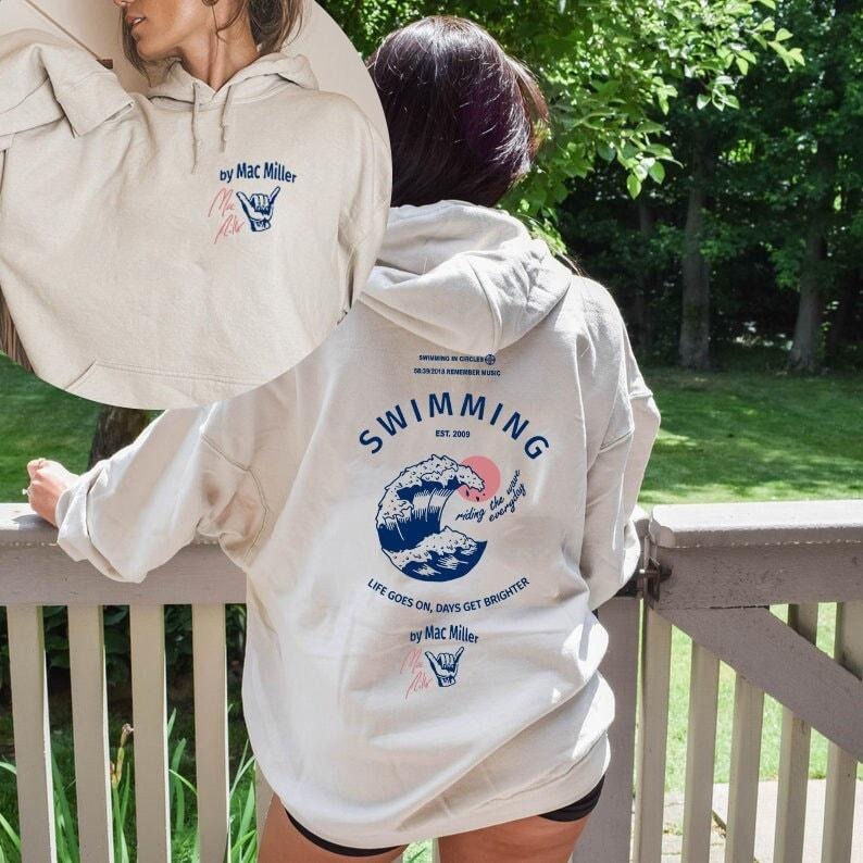 The Swimming in Wave Shirt, Mac M Swimming  2-SIDES SHIRT Hoodie, Sweatshirt | HypeCrazeTee.com