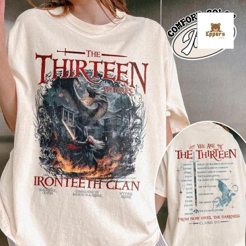 The Thirteen Shirt,Throne Of Glass Shirt, Manon Blackbeak Iron Shirt, SJM Graphic Tee, Bookish Shirt, Classic Fashion,...