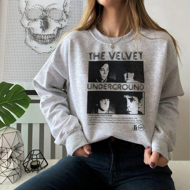 The Velvet Underground Sweatshirt, Lou Reed, Roxy Music, John Cale, The Stooges, Andy Warhol T-Shirts, Hoodie