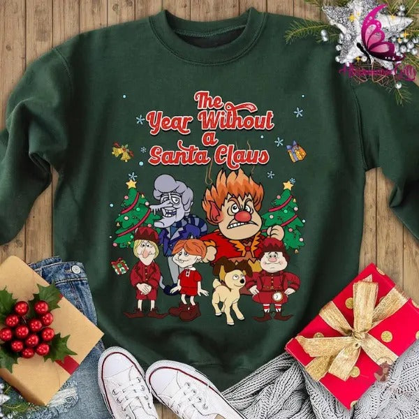 The Year Without Santa Claus Shirt - Unisex Cotton Polyester Sweatshirt - Pullover, Fabric Hoodie | HypeCrazeTee.com