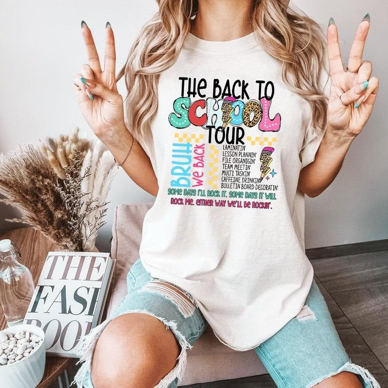 The back to school tour Shirt, Bruh we back Teacher Gift, First Day of School for Teachers, Back to school, school...