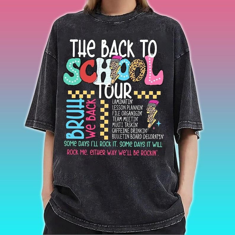 The back to school tour Shirt, Bruh we back Teacher Gift, First Day of School for Teachers, Back to school, school...