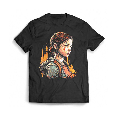 The Last Of Us Ellie Zombie Apocalypse Anime Mens T-Shirt Tee