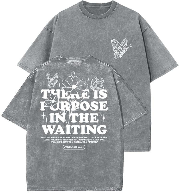 There Is Purpose Waiting Washed Christian Vintage 90s Top Womenswear Cotton Mineral Color T-Shirts, Hoodie, Sweatshirt
