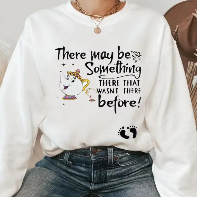 There Might Be Something There That Wasn't There Before Shirt, Cute Pregnancy Announcement Shirt, Maternity Beauty and...