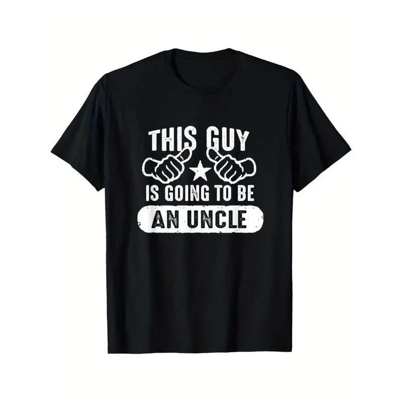This Guy Is Going to Be An Uncle" - Men's Cotton T-Shirt | Casual & Stylish Short Sleeve Tee for Casual Attire Made in...