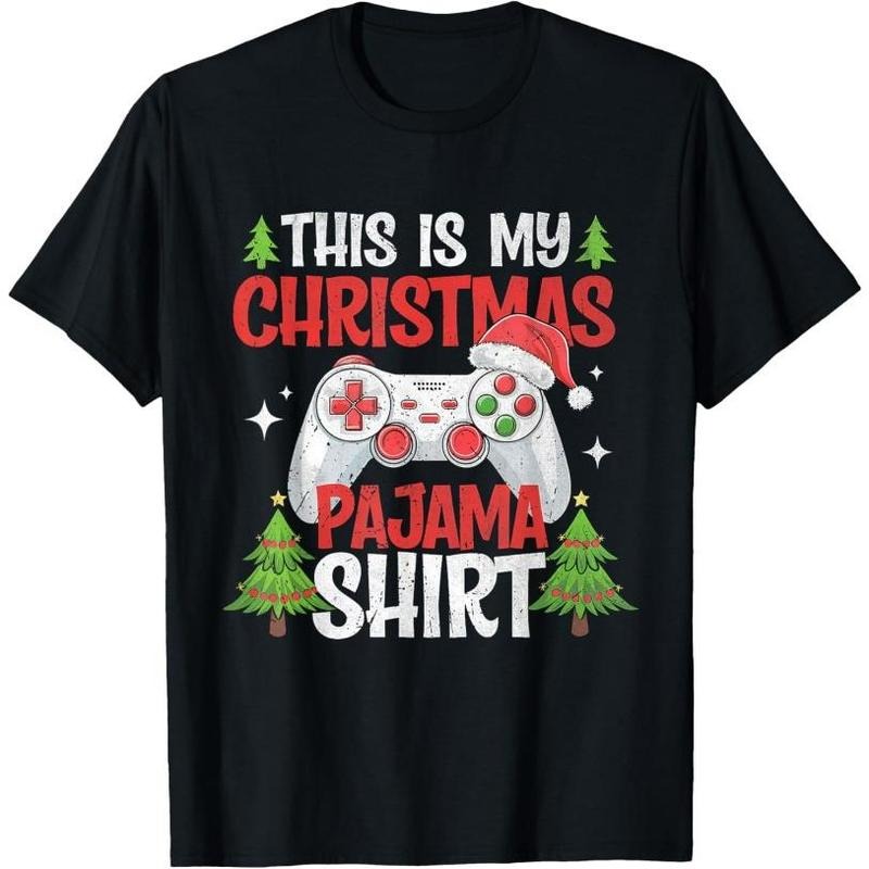 This Is My Christmas Pajama Shirt Video Game For Boys Gamer T-Shirt Made in USA Hoodie, Sweatshirt | HypeCrazeTee.com