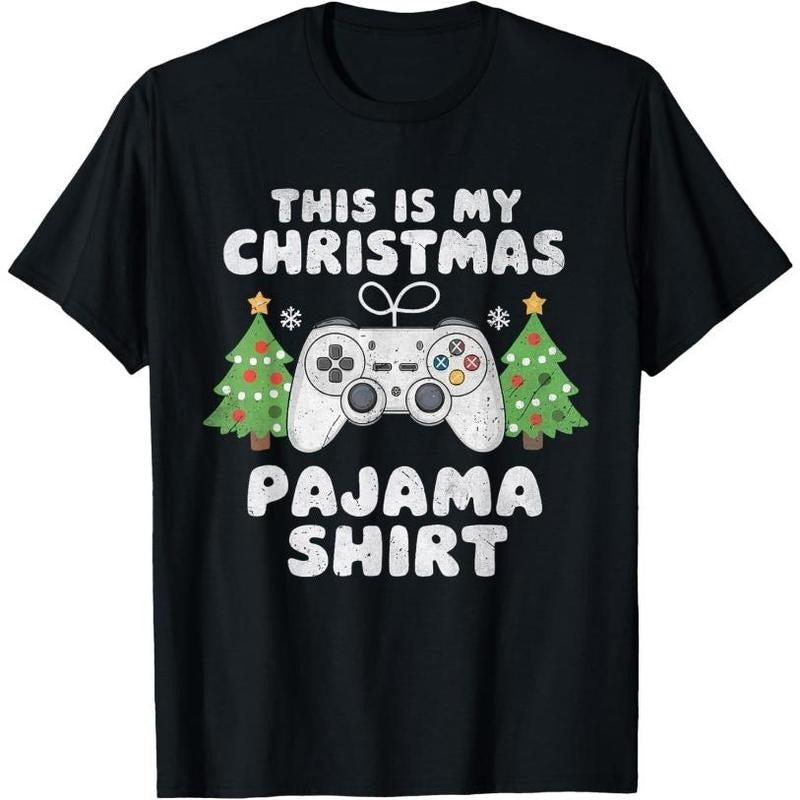 This Is My Christmas Pajama Shirt Video Game men Gamer T-Shirt Made in USA Hoodie, Sweatshirt | HypeCrazeTee.com