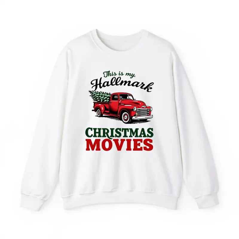 This Is My Movie Watching T-Shirt Christmas Cinema Graphic Crewneck Sweatshirt Hoodie | HypeCrazeTee.com