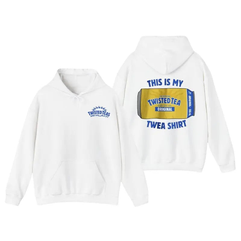 This Is My Twea 2 sided Hoodie, Sweatshirt, Tshirt. Party Shirt for Twisted Tea Enjoyers, Funny Shirt, Parody Tee, Heavy...