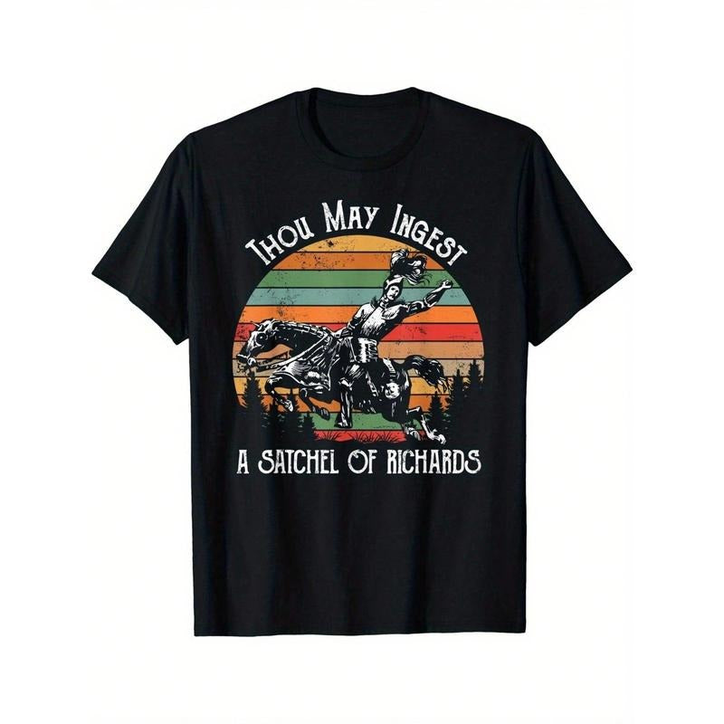 Thou May Ingest A Satchel Of Richards, Men's Round Neck Sports T-Shirt, Casual And Comfortable T-Shirt, Daily Activities...
