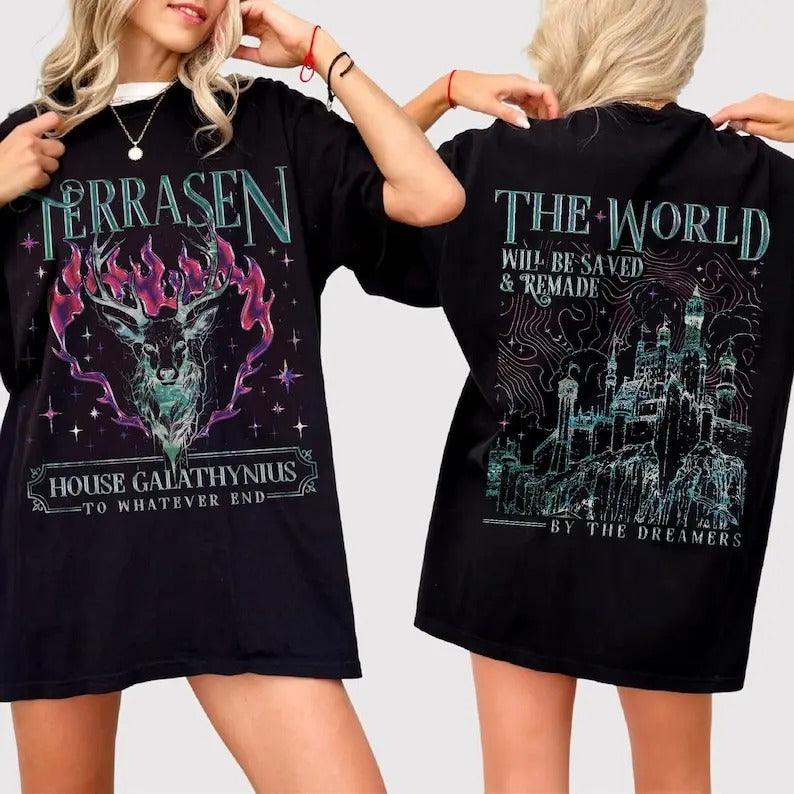 Throne Of Glass Shirt| SJM Inspire Two Sides Shirt| Terrasen TOG Shirt, Terrasen shirt Hoodie, Sweatshirt | HypeCrazeTee.com