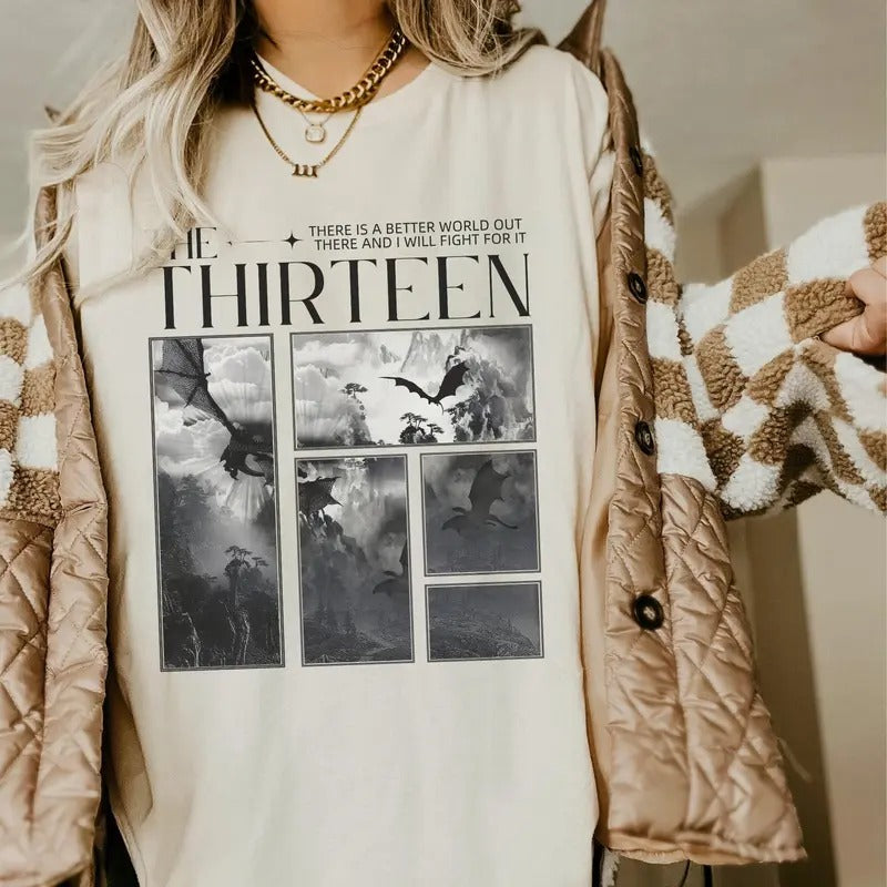 Throne Of Glass T-Shirt The Thirteen Manon Blackbeak Sarah J Maas Bookish Merch SJM Merch Kingdom Of Ash Aelin...