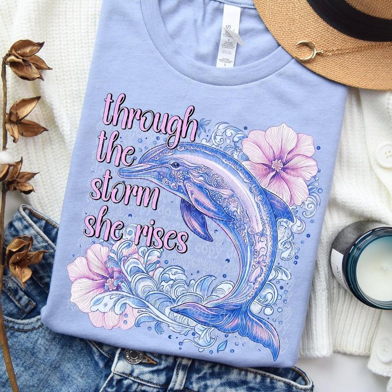 Through the Storm Dolphin DTF Transfers - THIS IS NOT A SHIRT Hoodie, Sweatshirt | HypeCrazeTee.com
