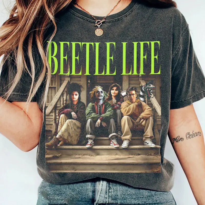 Thug Life Beetleju1ce Shirt, Halloween Gift, Thug Life Nightmare On Shirt, Unisex Short Sleeve Tee Shirt, Casual Clothing...