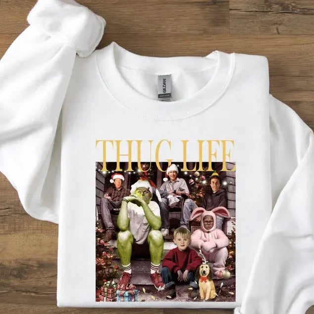 Thug Life Christmas Shirt Christmas Sweatshirt Christmas Movie Shirt Christmas Friends Shirtstyle{n002}2 Hoodie