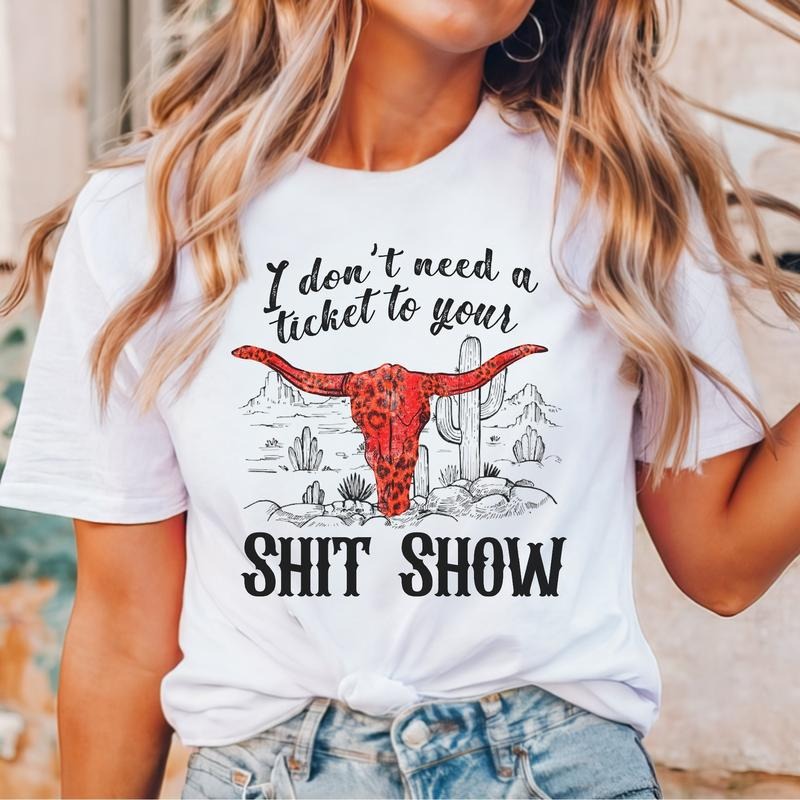 Ticket To Your Sh!t Show T Shirt, Country Music Lover, Western Vibes, K0e WetzeI 2024 Concert Tour, Unisex Short Sleeve...