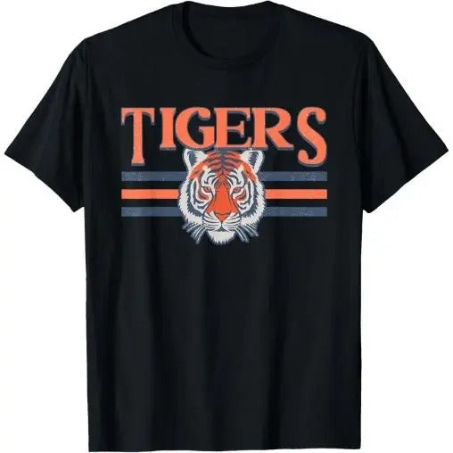 Tigers Vintage Sports Name Design Gift Men Women Girls T-Shirt Made in USA Hoodie, Sweatshirt | HypeCrazeTee.com