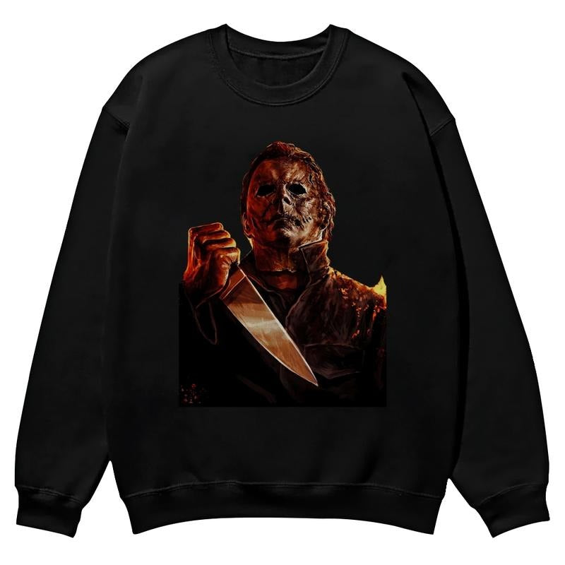[Tiktok Shipping] Killer Halloween, boogie horror season crewnecks for men and women, full color fall sweatshirts, fun...