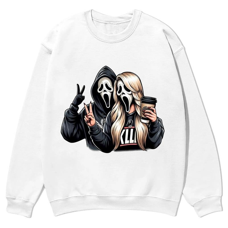 [Tiktok Shipping] Killer Halloween, boogie horror season crewnecks for men and women, full color fall sweatshirts, fun...