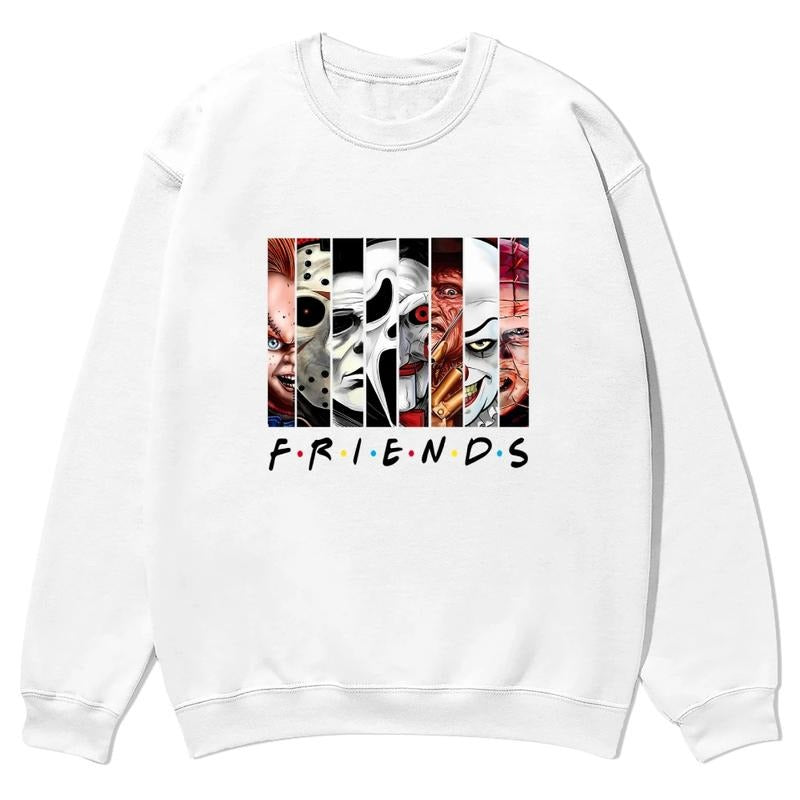 [Tiktok Shipping] Killer Halloween, boogie horror season crewnecks for men and women, full color fall sweatshirts, fun...