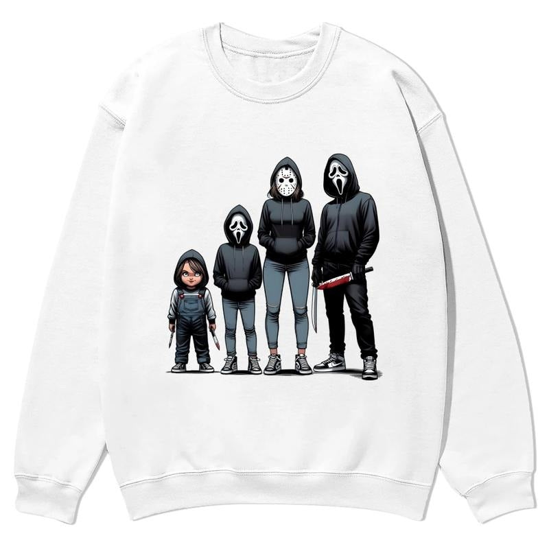[Tiktok Shipping] Killer Halloween, boogie horror season crewnecks for men and women, full color fall sweatshirts, fun...