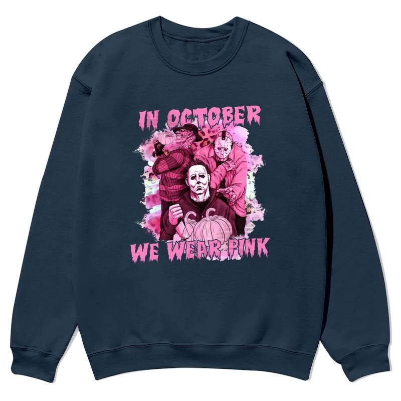 [Tiktok Shipping] Killer Halloween, boogie horror season crewnecks for men and women, full color fall sweatshirts, fun...