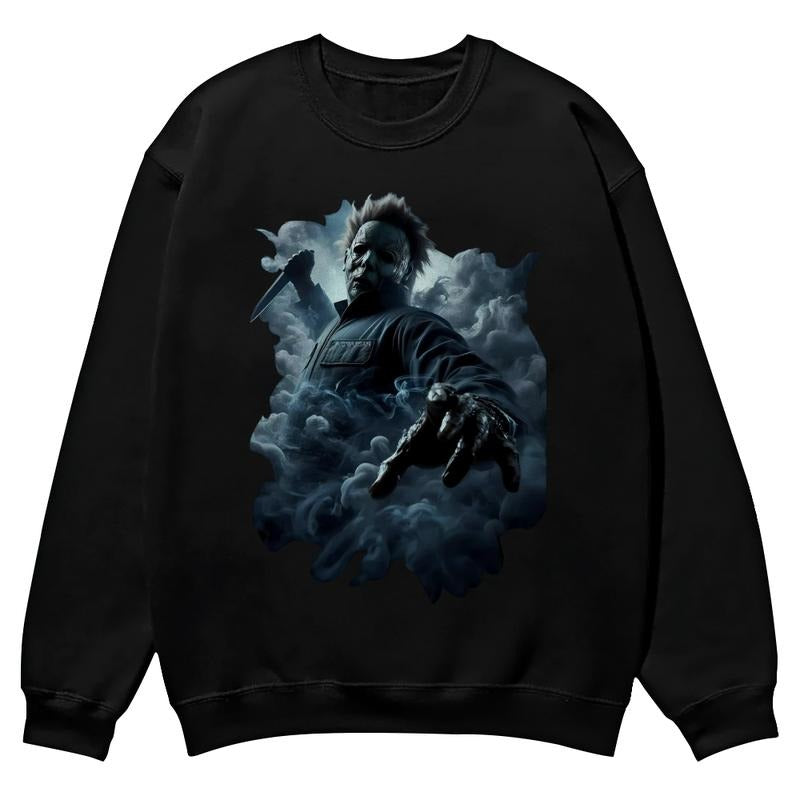 [Tiktok Shipping] Killer Halloween, boogie horror season crewnecks for men and women, full color fall sweatshirts, fun...