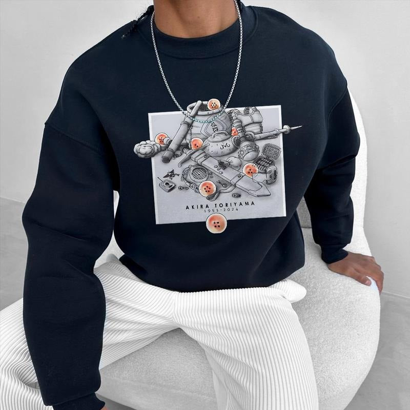 [Tiktok Shipping] Unisex FallFreshness outfits men streetwear 80s 90s graphic tees cotton Anime funny 300g sweatshirt men...