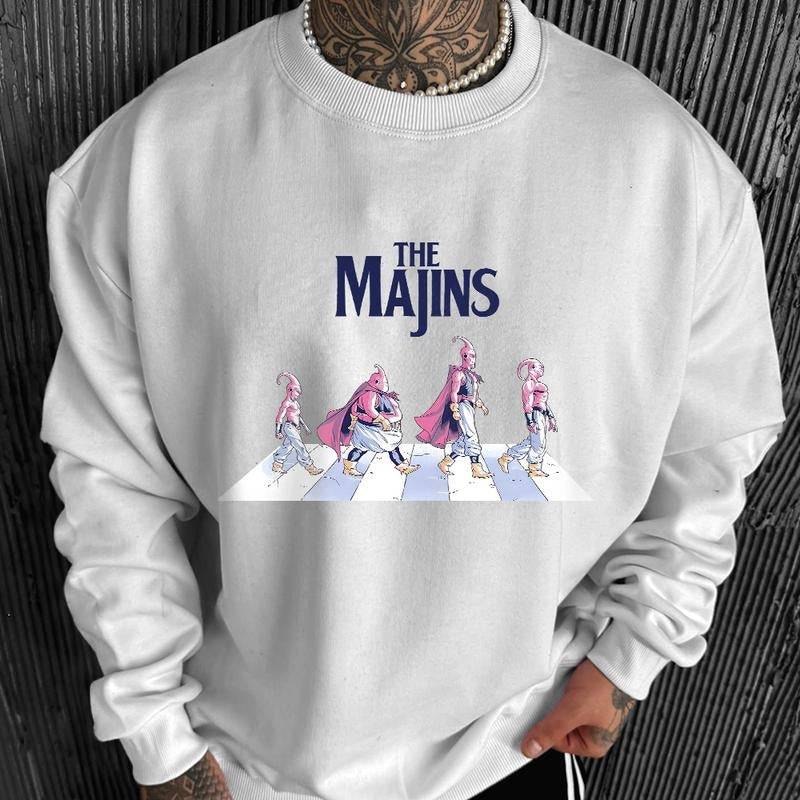 [Tiktok Shipping] Unisex FallFreshness outfits men streetwear 80s 90s graphic tees cotton Anime funny 300g sweatshirt men...