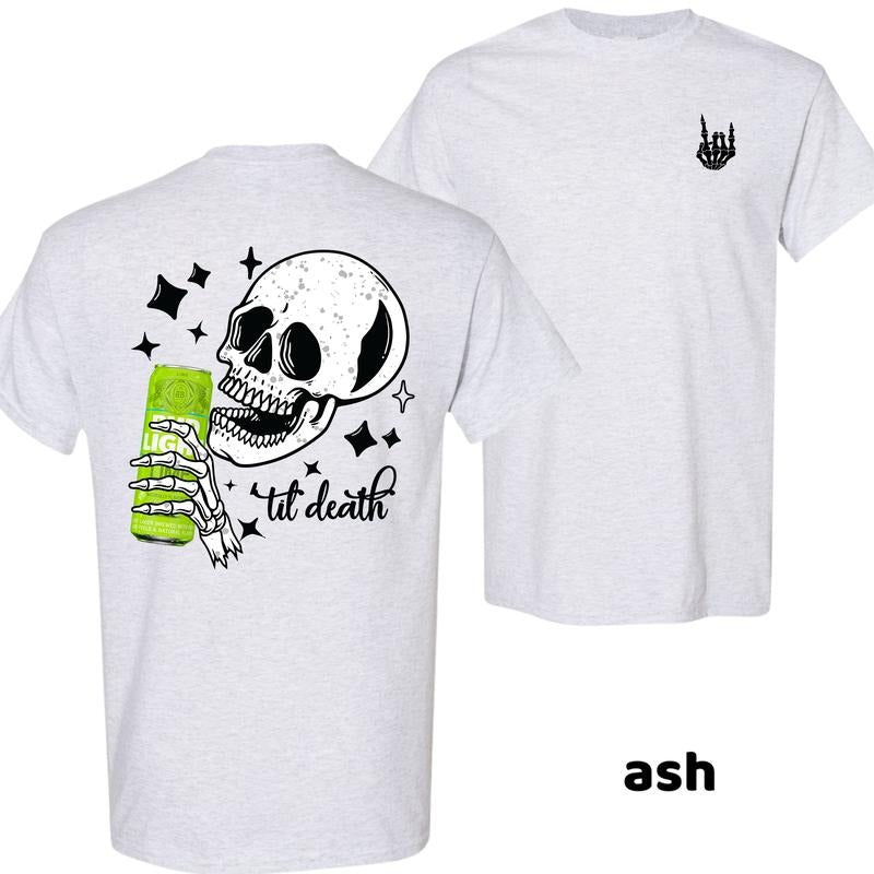 Til Death Busch Light Lime Funny Beer Shirt, Graphic Tees for Men and Women, Cotton Unisex T-shirt, Trendy Menswear Tops,...