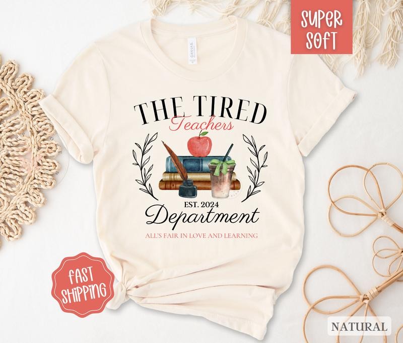 Tired Teachers Department, Teacher Shirt,  Teacher Appreciation Gift for Teacherstyle{n002}2 Hoodie, Sweatshirt