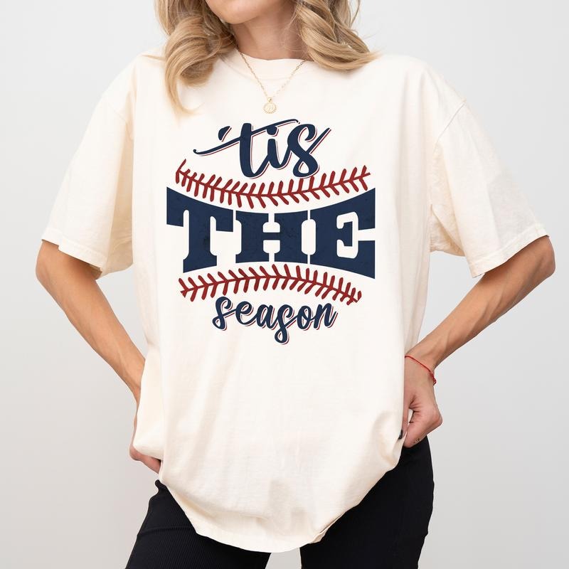 Tis The Season Baseball Comfort Colors Shirt, Baseball Mom T-shirt, Game Day Graphic Tee, Sport Mama Outfits, Gift For...