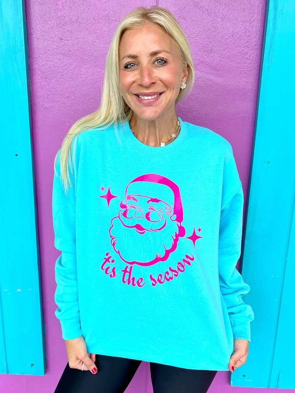 'Tis The Season Neon Santa Sweatshirt T-Shirts, Hoodie | HypeCrazeTee.com