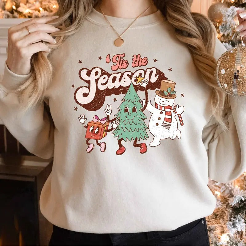 Tis The Season Sweatshirt, Christmas Tis The Season Shirt, Merry Christmas Sweatshirt, Christmas Tee, Cute Winter...