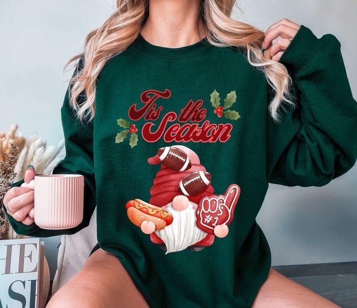 Tis the Season Christmas Sweatshirt Football Thanksgiving T-Shirts, Hoodie | HypeCrazeTee.com