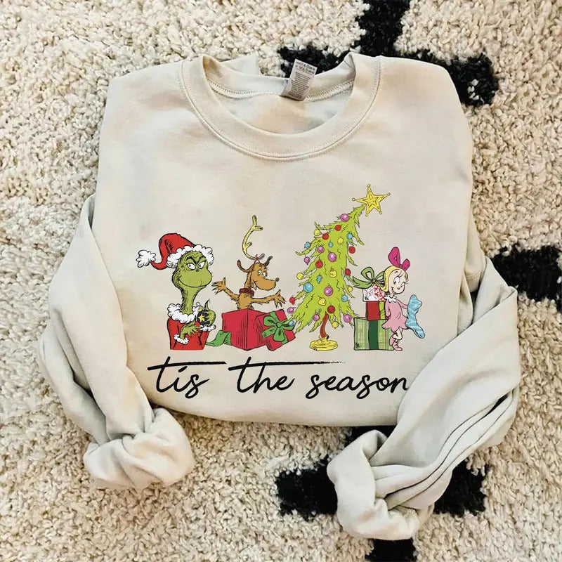 Tis the Season Grinch Sweatshirt, Merry Grinchmas Shirt, Grinch Christmas Sweatshirt, Grinchy Christmas Shirt, Christmas...