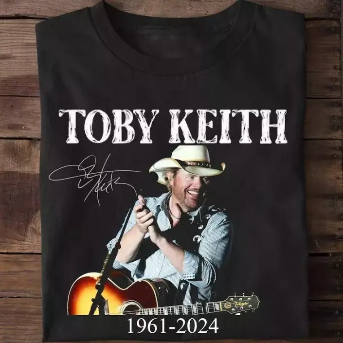 Toby 1961 2024 Signature Memory T-Shirt, Keith Fan Gift Classic Cotton Hoodie, Sweatshirt | HypeCrazeTee.com