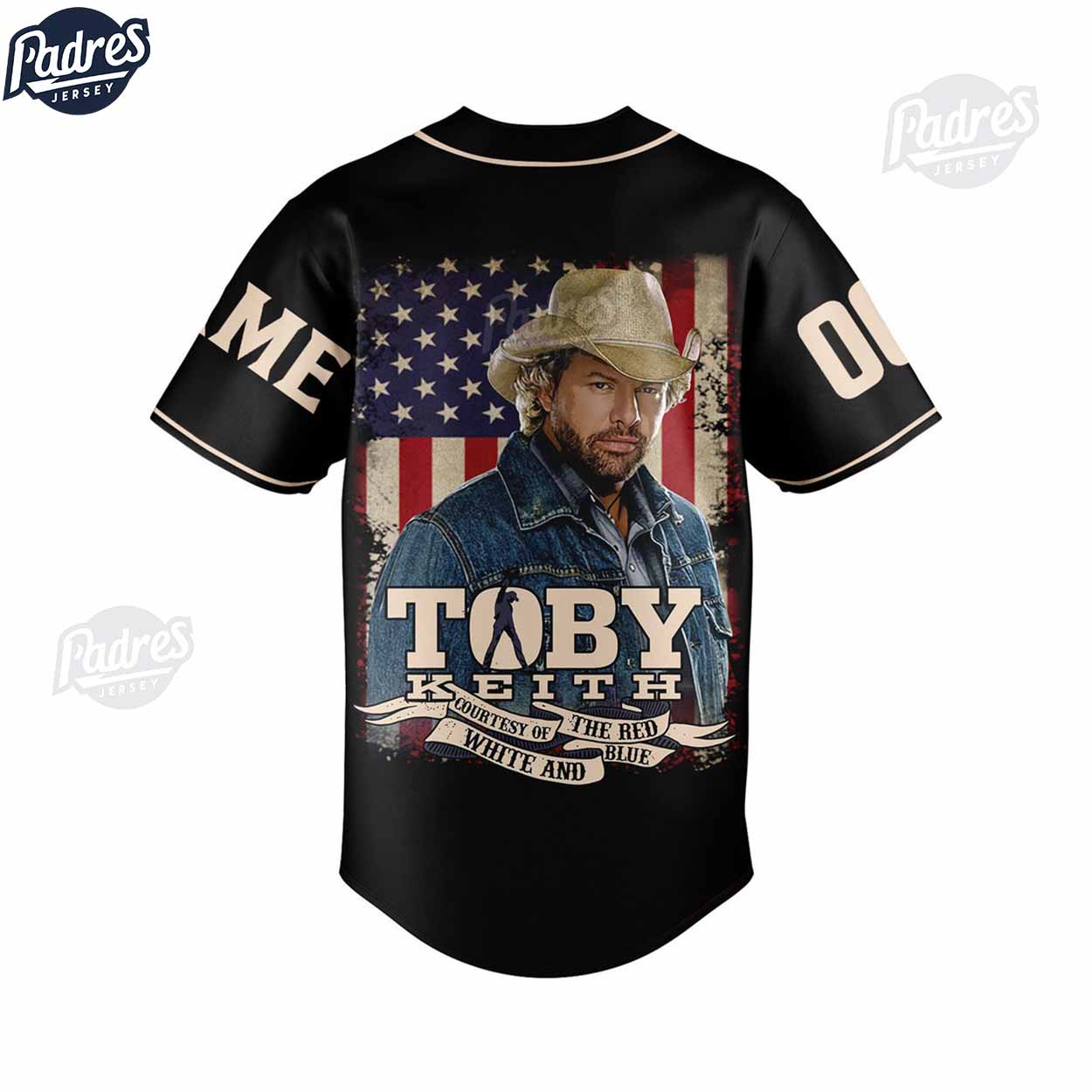 Toby Keith American Soldier Custom Baseball Jersey - Padres Jersey Oasis: Elevate Your Baseball Style Game