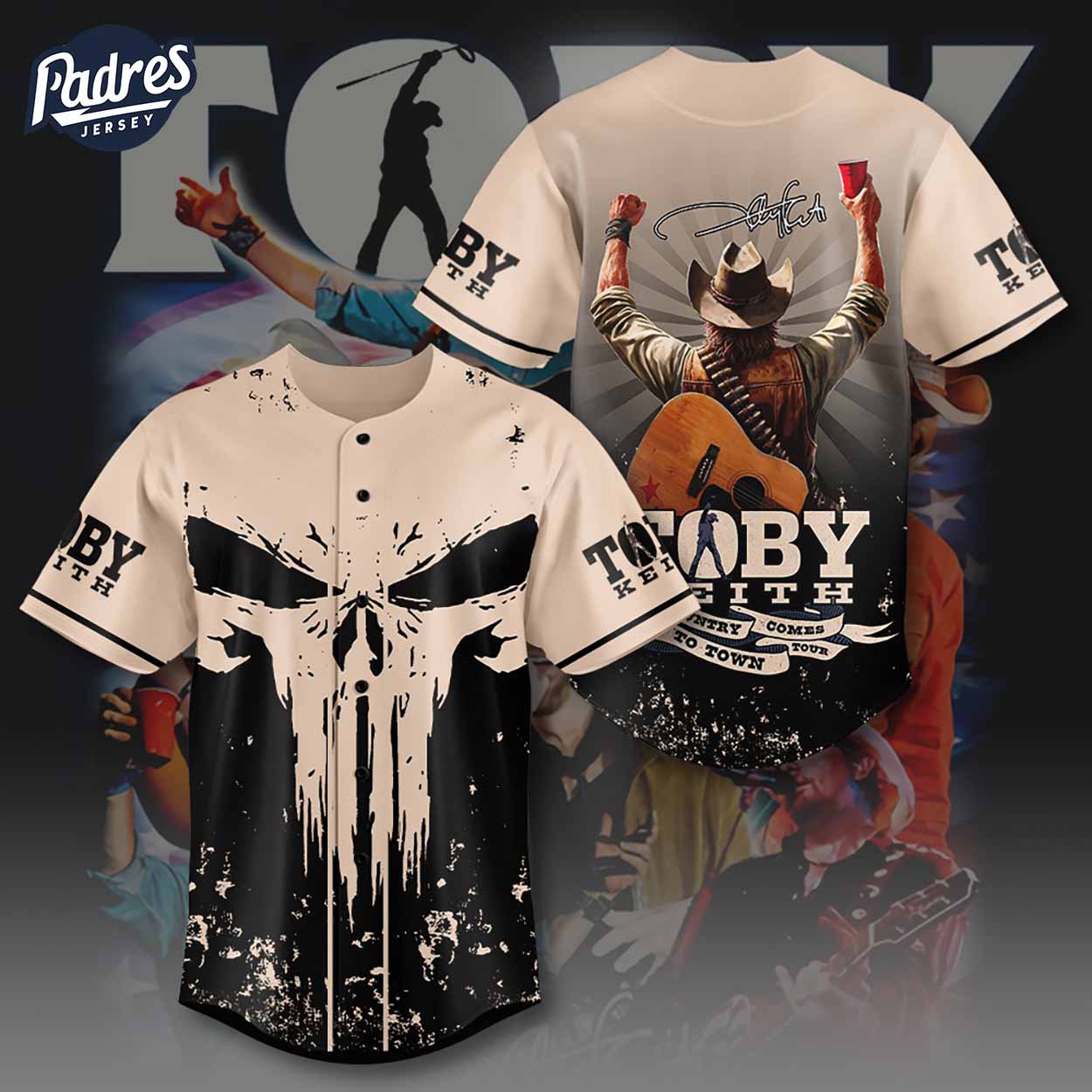 Toby Keith Baseball Jersey Outfit - Padres Jersey Oasis: Elevate Your Baseball Style Game
