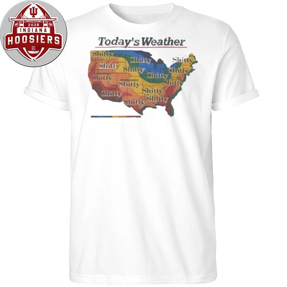 Today’s Weather Shitty Weather Map T-Shirt