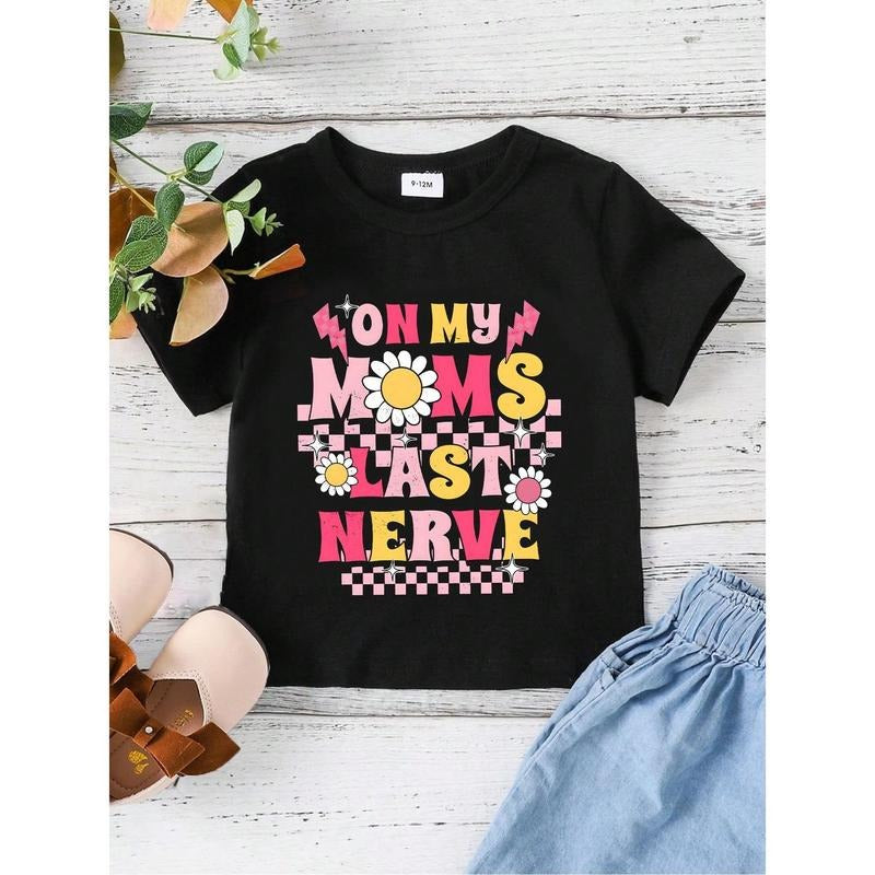 Infant/Toddler Girls' Cute Letter Printed Short Sleeve T-Shirt, Summer Hoodie, Sweatshirt | HypeCrazeTee.com