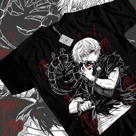 Tokyo Ghoul T-Shirt Ken Kaneki T-Shirt Japanaise Manga Anime Tshirt Tee All Size Hoodie, Sweatshirt | HypeCrazeTee.com